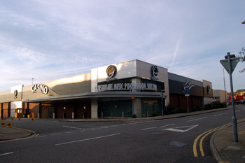 Luton Casino seen from Park Street West, part of which is the site of the Greyhound August 2009